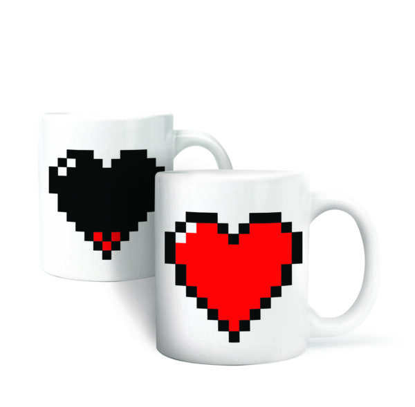 Pixel Hart Warmtegevoelige Mok - Afbeelding 2